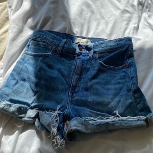 Madewell high rise Jean shorts